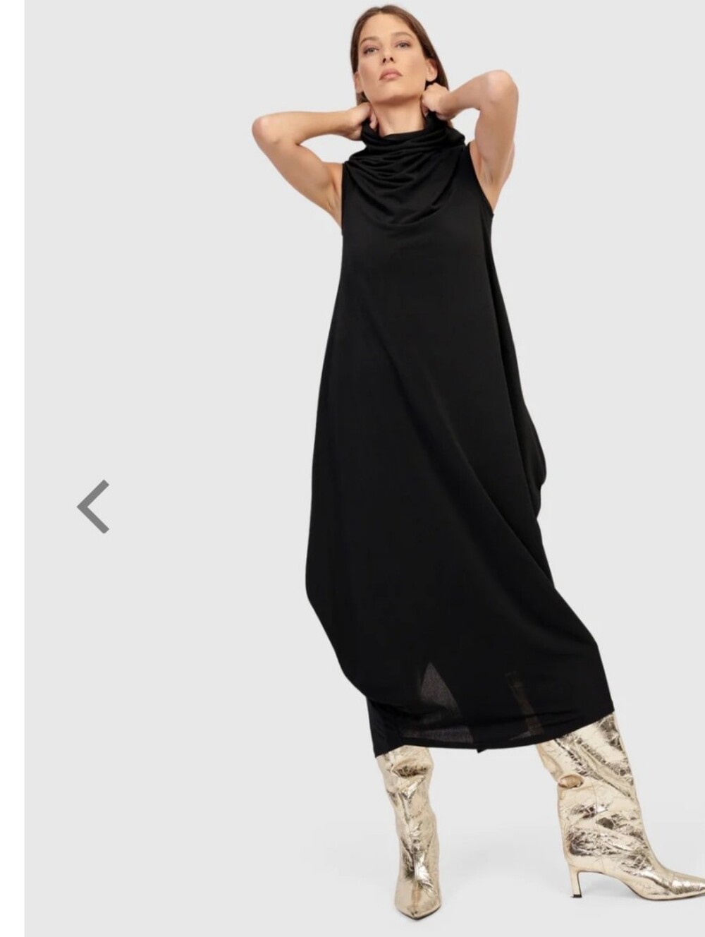 ALEMBIKA DESIGNED BY HAGAR ALEMBIK SAVOIR MAXI WOMENS BLACK DRESS SIZE 6 - Picture 4 of 16